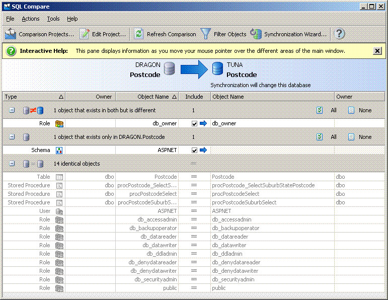 Tool Comparing Sql Database