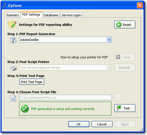 PDF Options