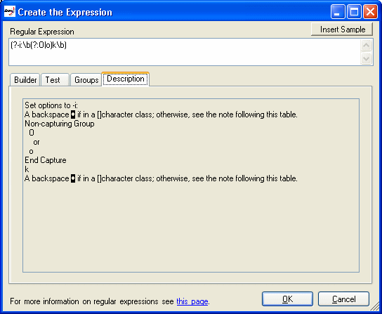 Regular Expression Wizard 3