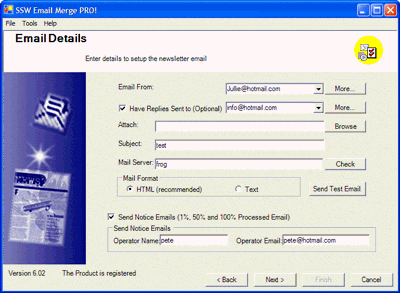 Email Merge PRO-Email details