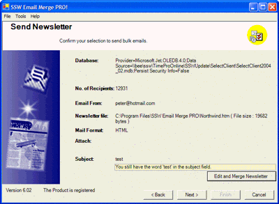 Email Merge PRO-Send newsletter 