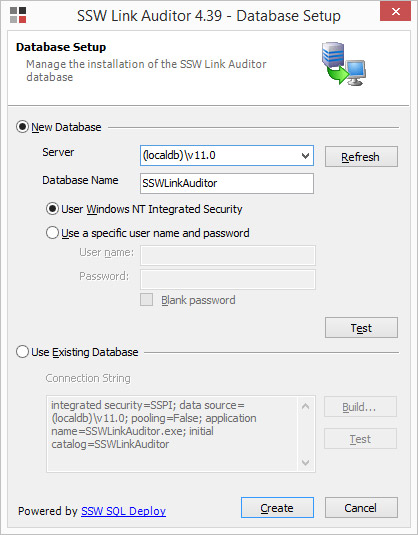 Configure database