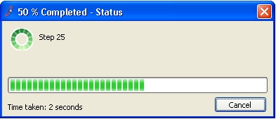 ProgressForm with task being processed