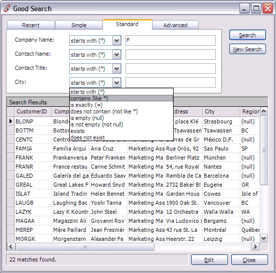 Search Form - Standard