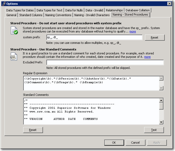 Naming Stored Procedure