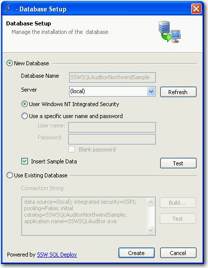 Configure database