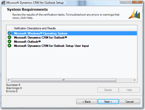 Outlook CRM System Requirements