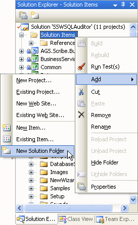 Add a new solution folder