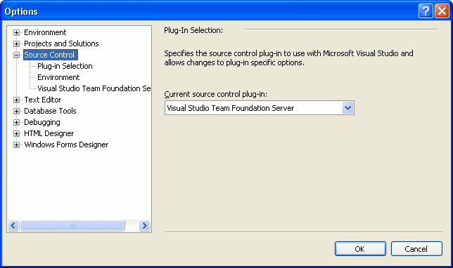 Source Control settings