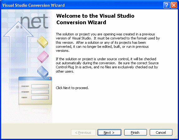 Visual Studio Conversion Wizard