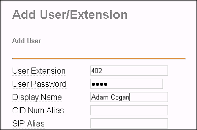 Set your User Extension