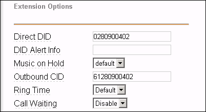 Extension Options