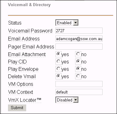 Voicemail & Directory 