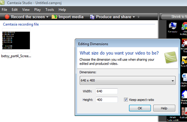 Camtasia Video Size Screen