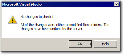 No changes warning dialog.