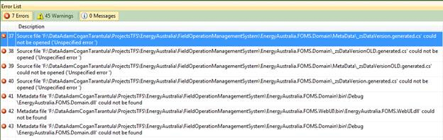 The first Symptomatic Error