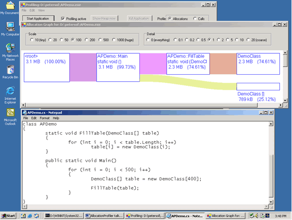 Application profiler