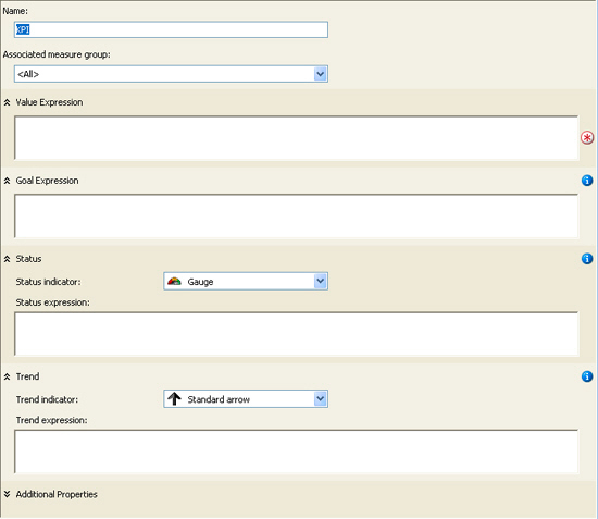 Create a KPI with MDX statements 