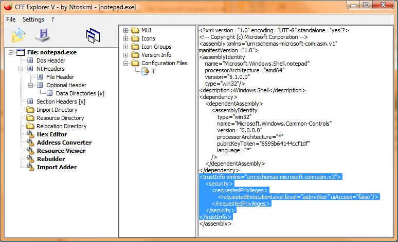 The file with manifest