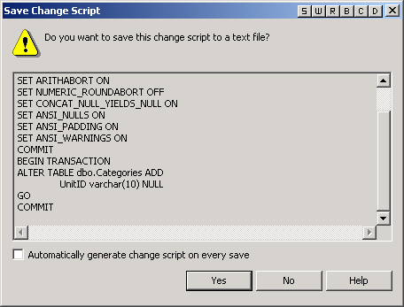 Save your changes as a 
		script file