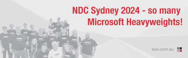 NDC Sydney 2024 – so many Microsoft Heavyweights!