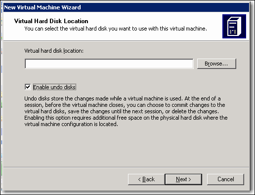 Virtual PC - Undo Disks