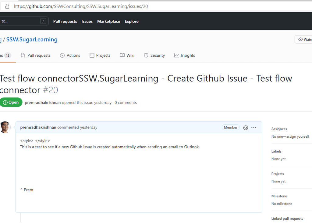 email to github issue3