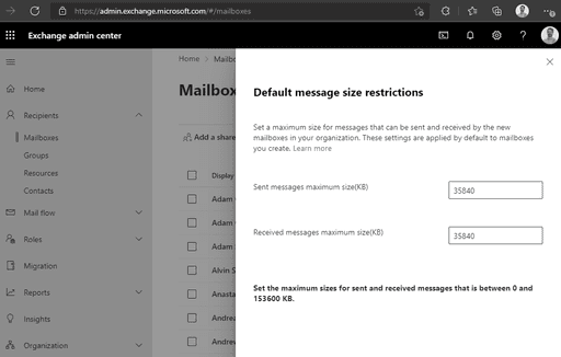do-you-change-message-size-restrictions-in-exchange-online-ssw-rules