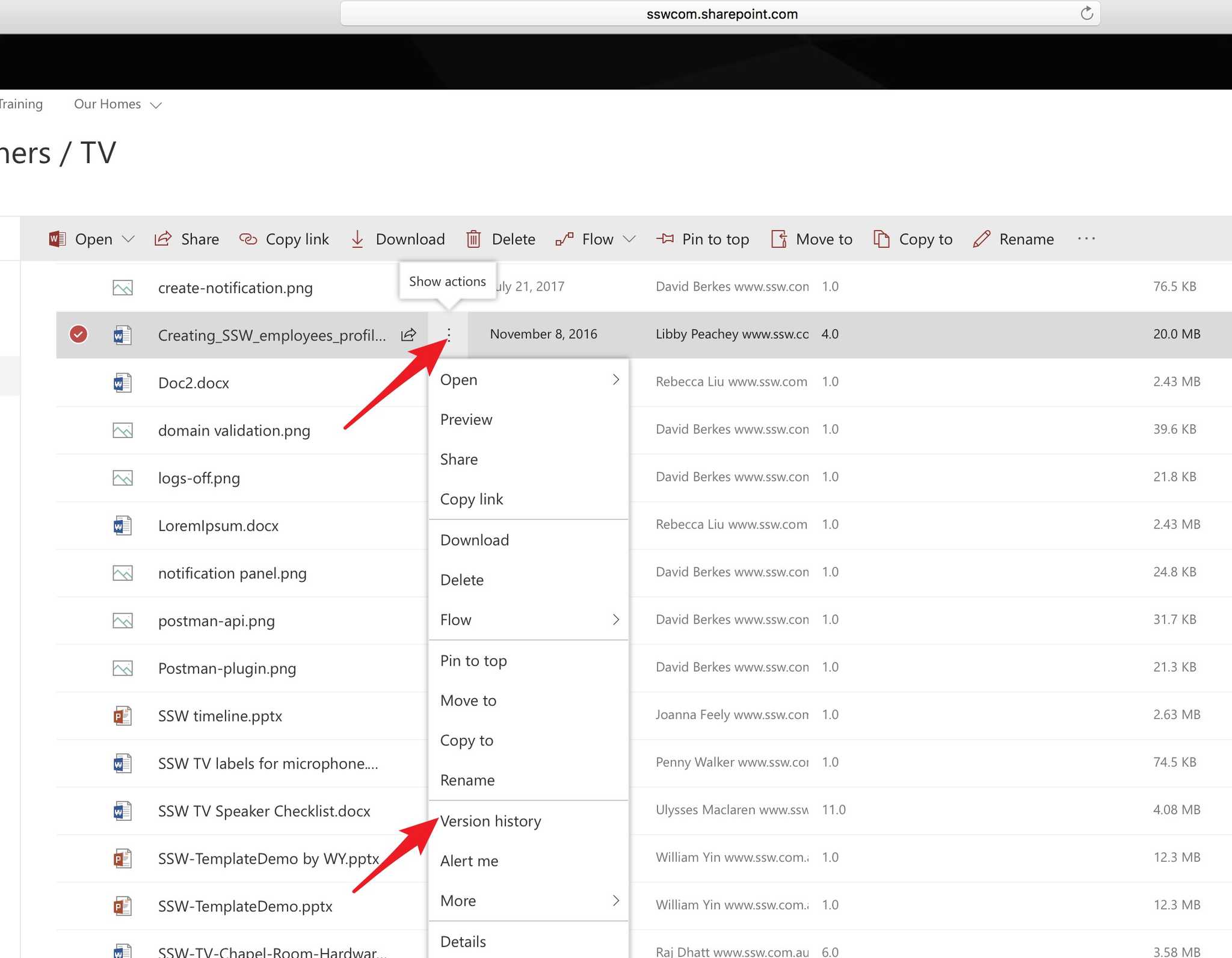 do-you-know-how-to-view-changes-made-to-a-sharepoint-page-ssw-rules