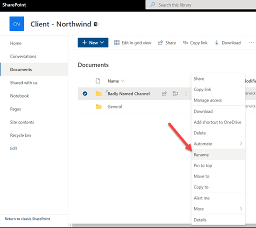 SSW.Rules | Do you know how to rename a Teams Channel file folder ...