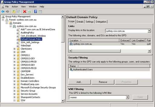 Do you use Group Policy to Apply Settings to all of your PCs? | SSW.Rules