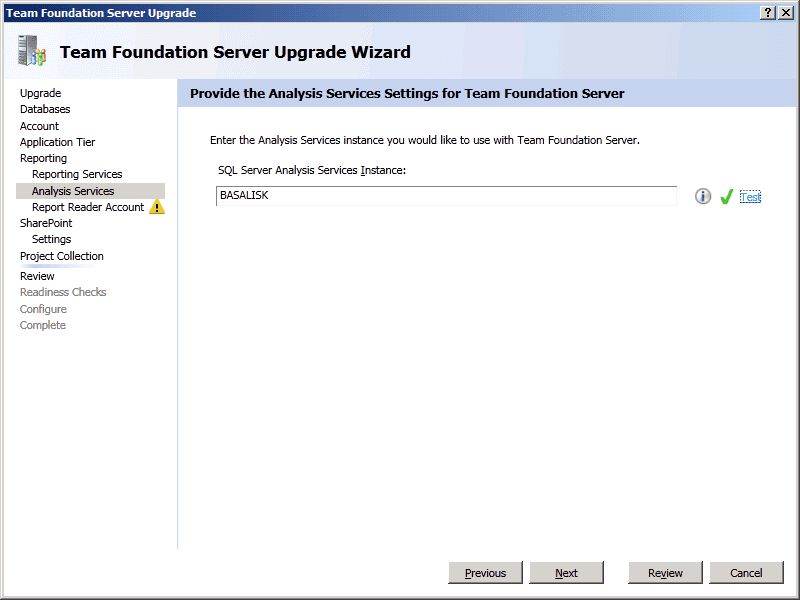 08 TFS Upgrade Wizard   Reporting   Analysis Services
