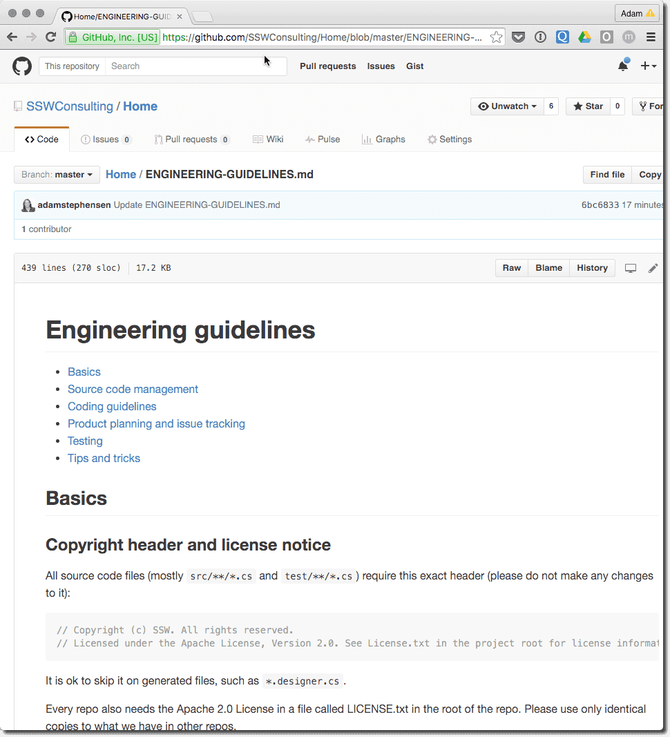 guidelines opensource