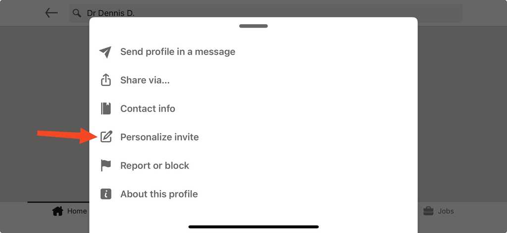 linkedin personalize invite
