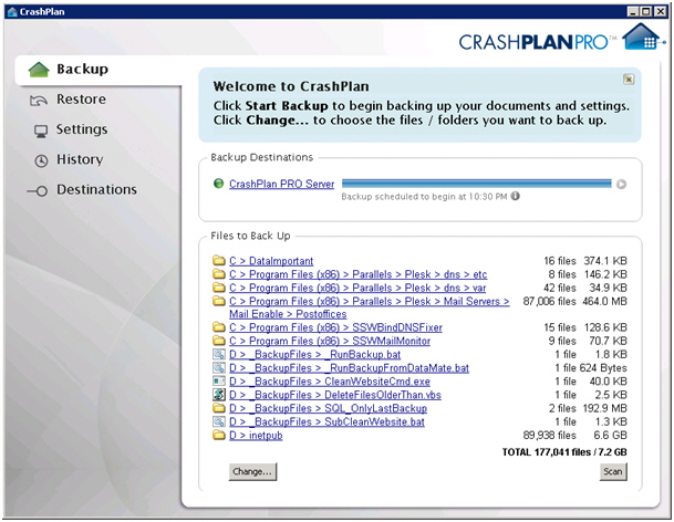 crashplan delete file time to recover