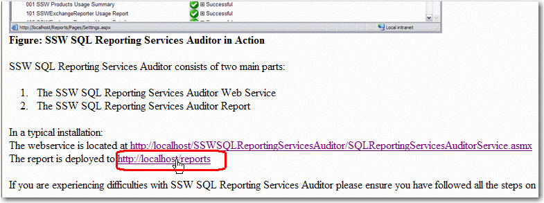 Default Page for SSW SQL Reporting Services Auditor